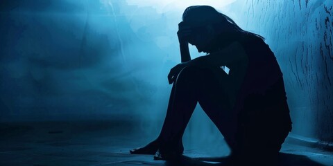 Shadows of the Mind: Visualizing Depression and Mental Health Struggles. Abstract 4K Wallpaper Illustrating the Complexity of Psychological Disorders, Emotional Turmoil, and the Journey Towards Healin