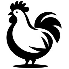 Chicken logo silhouette