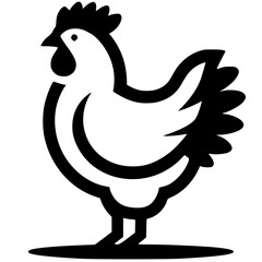 Chicken logo silhouette