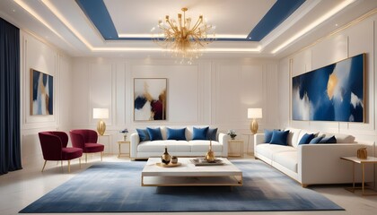 Photo interior modern design room 3d illustration