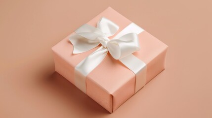 pink, orange box with ribbon