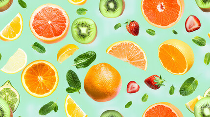 kiwi pattern, kiwi, fruit, fruit salad, seamless pattern, kiwi pattern, fresh, healthy, summer, nature, organic, freshness, kiwifruit, eating, tropical, juicy, green, fruit pattern fruit salad, orange