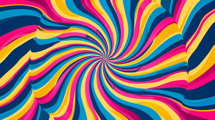 A swirl of multicolored paints abstract background spiral art work