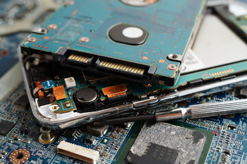 Repairing and upgrade circuit mainboard of notebook, electronic, computer hardware and technology.