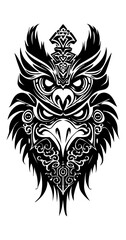 Tengu Mask tribal tattoo