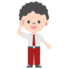 Elementary school Indonesian student uniform