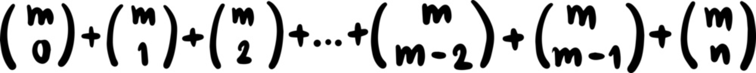 Power set subset math theory handwritten 
