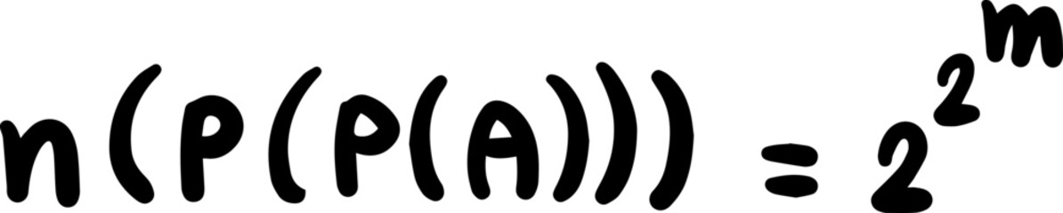 Power set subset math theory handwritten 