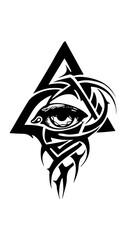 Triangle Eye tribal tattoo