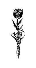 flower tribal tattoo
