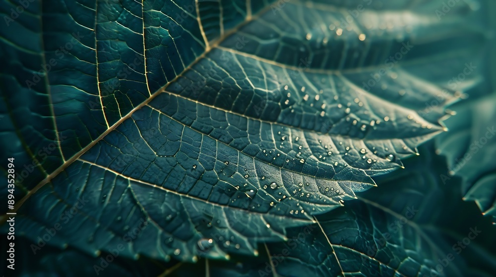 Aufkleber macro shotabstract leaf transparentshowing leaves detail backgroundcloseup structure plant : generat