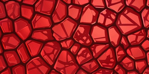 Deep Crimson Voronoi Pattern: Geometric Elegance in Abstract Design. AI-Generated 4K Wallpaper Showcasing Intricate Cellular Structure, Mathematical Precision, and Organic Tessellation. A Mesmerizing 
