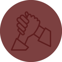 Collaboration Vector Line Maroon Circle Maroon