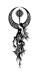 Witch tribal tattoo