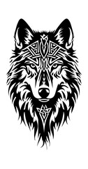 Wolf  tribal tattoo