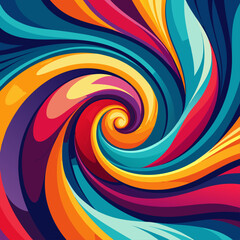 Pattern Featuring Colorful Swirl Strokes with Fluid Motion and Vibrant Hues, Perfect for Fabric Designs, Wallpapers, and Digital Backdrops