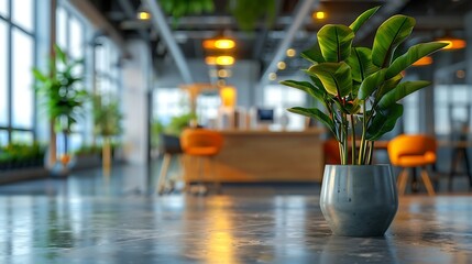 Fototapeta premium Modern openplan office interior workspace : Generative AI