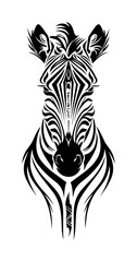 Zebra tribal tattoo