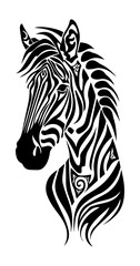 Zebra tribal tattoo