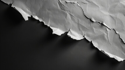 Scriptural Shards: Torn Paper Narratives in Minimalist Black & White
