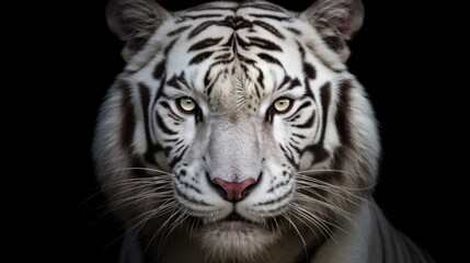 Fototapeta premium Majestic White Tiger Portrait