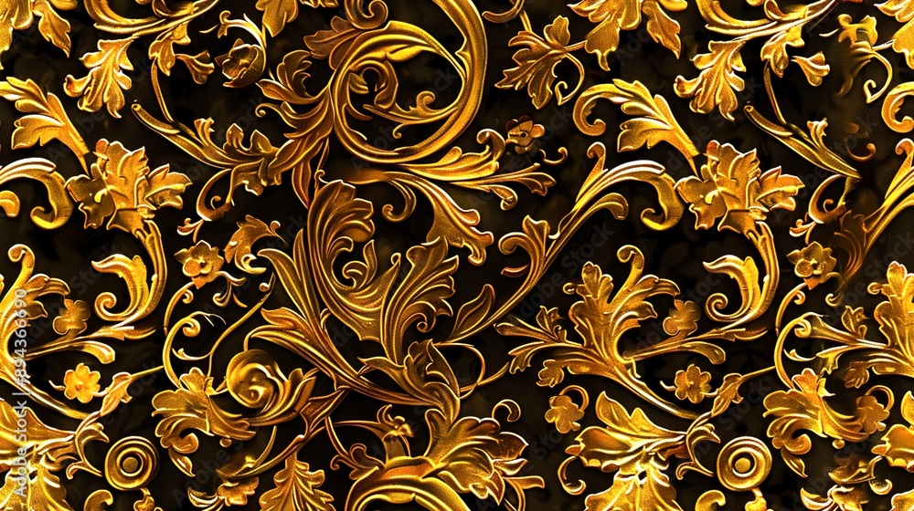 Poster Gold pattern wallpaper.