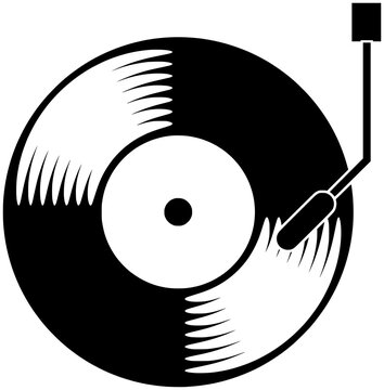 recommend clip art: vinyl illustration music silhouette record logo disc icon retro outline audio lp sound gramophone vintage musical play album old shape song turntable entertainment for vector graphic background