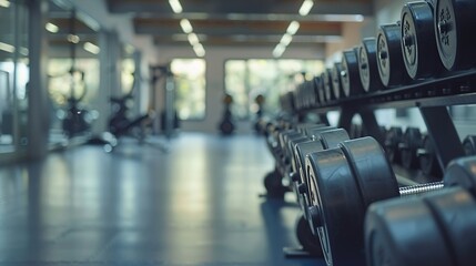 efocused view of a modern gym with active individuals and diverse workout equipment Resplendent : Generative AI