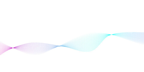 Transparent background modern abstract glowing wave. Dynamic flowing wave lines design element. Futuristic technology and sound wave pattern. 