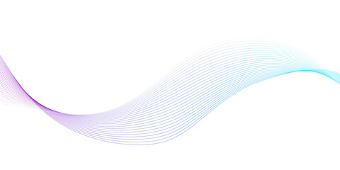Transparent background modern abstract glowing wave. Dynamic flowing wave lines design element. Futuristic technology and sound wave pattern. 