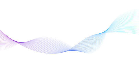 Transparent background modern abstract glowing wave. Dynamic flowing wave lines design element. Futuristic technology and sound wave pattern. 