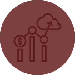 Futures Trading Vector Line Maroon Circle Maroon