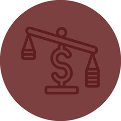 Derivatives Trading Vector Line Maroon Circle Maroon