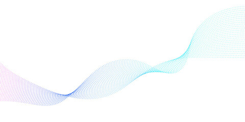 Transparent background modern abstract glowing wave. Dynamic flowing wave lines design element. Futuristic technology and sound wave pattern. 