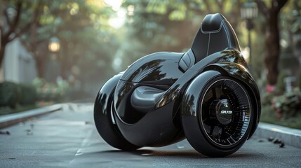 high-tech wheelchair of the future with artificial intelligence, Medical technology concept. 