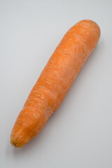 Carrot root, a common vegetable in the kitchen.
