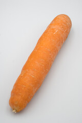 Carrot root, a common vegetable in the kitchen.
