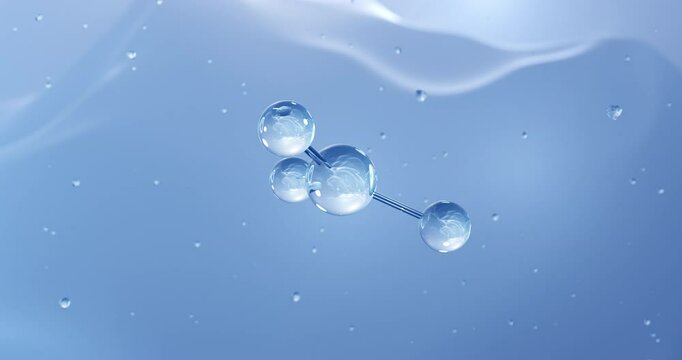 Sulfur trioxide rotating molecular structure, 3d model of molecule, sulphur trioxide, looped video