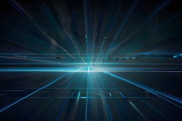 Obraz premium illustration of light ray, stripe line with blue light, speed motion background. Vector design abstract, science, futuristic, energy, modern digital technology concept for wallpaper, banner Generative