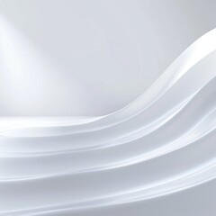 Abstract White Curving Lines, Minimalist Design
