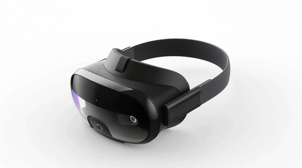 Obraz premium black virtual reality glasses on white background