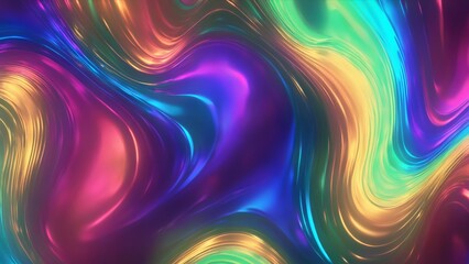 Obraz premium Colorful abstract background with vibrant swirly lines in blue, purple, and gold colors