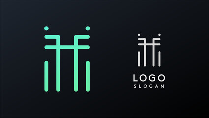 Stylized letter T, tech-inspired typography logo, unique extraterrestrial civilization symbol ancient inscriptions for creative branding, tech logo. Nordic runes monogram, abstract linear logotype