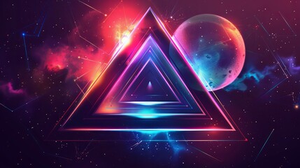 Neon Triangle in Space