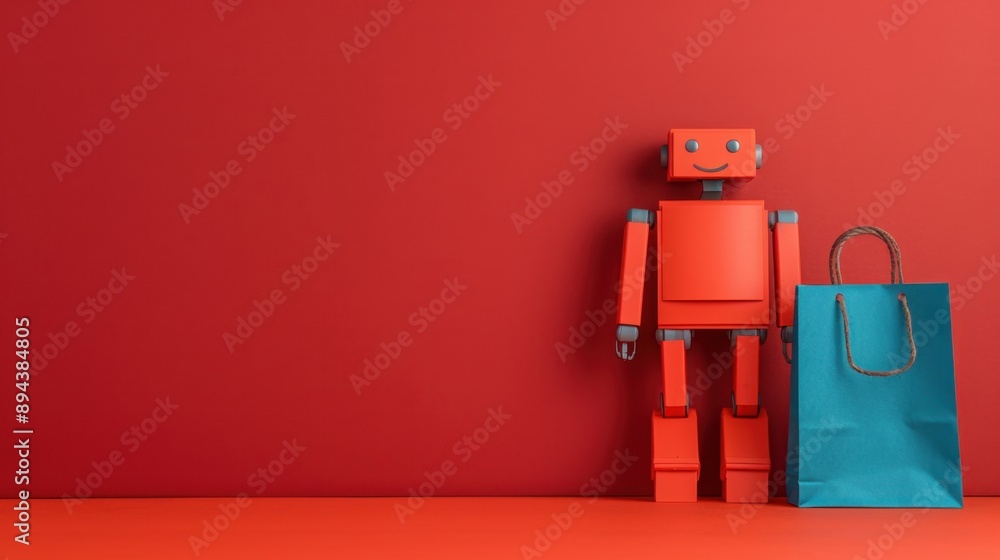 Poster e-commerce virtual assistant, ai-driven customer service chatbot enhancing online shopping experienc