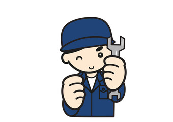 工具を持つ整備士