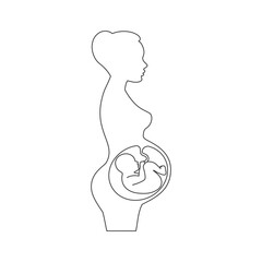 Pregnant icon vector sign isolated for graphic and web design. pregnant symbol template color editable