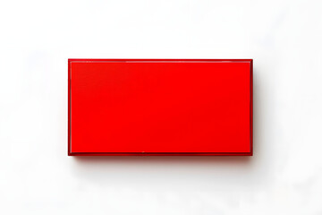 Red rectangle isolated on white background