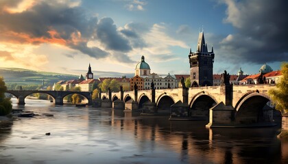 Obraz premium Charles Bridge in the city