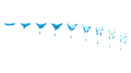 A sprite sheet, a water trap, a splash. Animation for a game or a cartoon